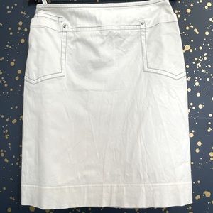 VINTAGE Escada White Contrast Stitch Skirt! EU 40